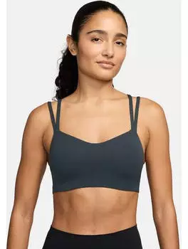 Nike Gepolsterter Zenvy Strappy Sport-BH mit leichtem Halt Grün DO6608-391