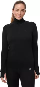 Danish Endurance Merino Shirt Half Zip Langarmshirt (226006) schwarz