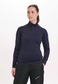 Whistler Blume Langarmshirt mit Reißverschluss und Stehkragen (W203229-2048) dunkelblau