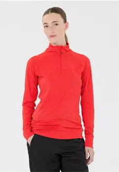 Whistler Blume Langarmshirt mit Reißverschluss und Stehkragen (79373507) rot