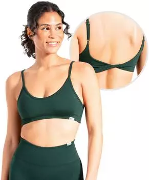 Smilodox Layne Seamless Crop Top mit verstellbaren Trägern petrol/blau