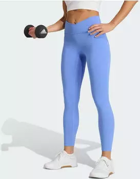 Adidas 3-Streifen Studio All Me 7/8 X-Over Leggings blue fusion (HZ0871)