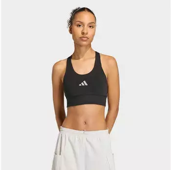 Adidas adi365 Running Pocket Medium Support Sport-BH grau/schwarz