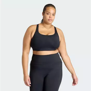Adidas Optime Workout 3-Stripes Medium Support Sport-BH (Plus Size) (KB9557) schwarz