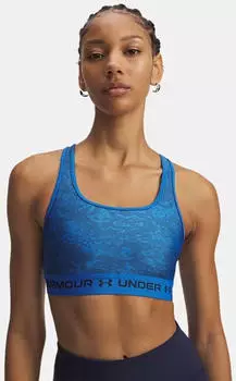 Under Armour Armour Mid Crossback Printed Sportlicher BH (1361042) blau