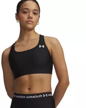 Under Armour HeatGear Mid Support Sport-BH ultimate schwarz