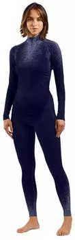 Odlo BL Top Turtle Neck L/S Half Zip Performance Warm Blackcomb Pullover (196281-21119) blau
