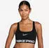 Nike W NP DF 365 LS BRA Sport-BH (IF0214-010) black/white/metallic silver