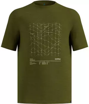 Odlo Merino Tencel Hyper Map T-Shirt (554812) guacamole melange
