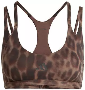Adidas Optime Workout Strappy Light Support Bra earth strata/schwarz/print
