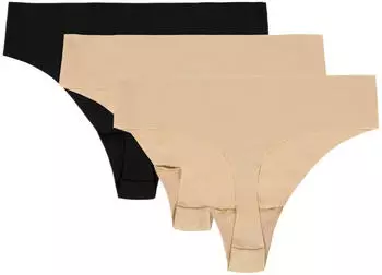 Under Armour Pure Stretch No Show Tanga 3er-Pack (1383893) hue 500/schwarz