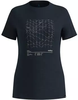 Odlo Merino Tencel Hyper Map T-Shirt (554811-20837) dark sapphire melange