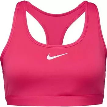 Nike Swoosh Medium Support Sport-BH mit Polster und Grafik (DX6821-666) rosa/wei&szlig;