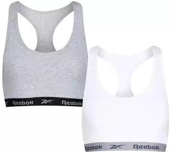 Reebok Performance Crop Top 2PK Bustier Frankie (C93960) wei&szlig;/grau melange