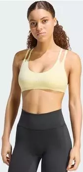 Adidas Optime Workout Strappy Sport-BH leicht stützend Dual Yellow (KS6039)