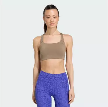 Adidas Optime Workout BH Mittlere Belastung (KS6025) khaki six