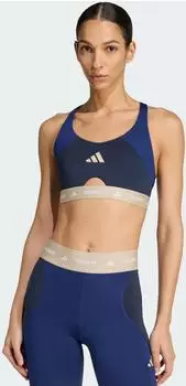 Adidas TECHFIT Workout Color Block BH mittlere Belastung Dark Blue / Legend Ink (KR3531)