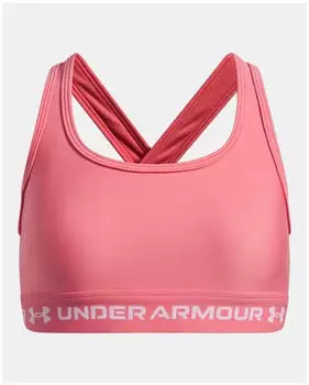Under Armour M&auml;dchen Crossback Sport-BH (1390066) pink - white