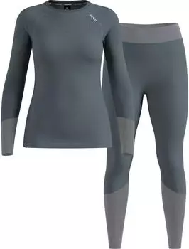 Odlo Fundamentals Performance WARM Base Layer Set stormy weather