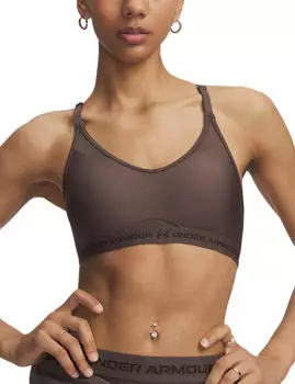 Under Armour Crossback Low Sports Bra (1386424) peppercorn/kona brown