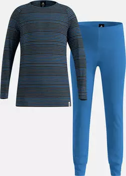 Odlo Active Warm Baselayer Set nebulas blue - black