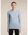 Icebreaker 200 Oasis LS Crewe Merino Base Layer Top (104375) zinc blue