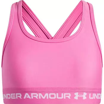 Under Armour M&auml;dchen Crossback Sport-BH (1390066) pink frenzy/white