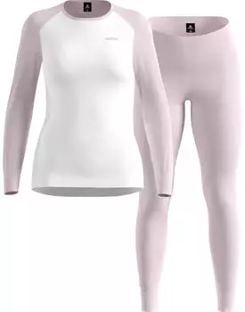 Odlo Women Active Warm Eco Base Layer Set (196701) orchid ice - white