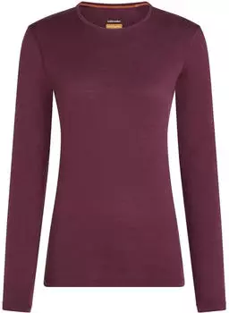 Icebreaker Women's Merino 200 Oasis Langarm-Rundhals Thermooberteile (104375) dk berry