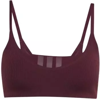 Adidas All Me Sports Bra Light Support Ribbed (KG0404) dunkelrot