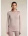 Icebreaker 260 Tech Merino Underwear L/S Half Zip (IB104387-0LH1) pink quartz