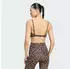 Adidas Optime Essentials 3-Streifen Leopard Sport-BH Leichter Halt (KZ2515) earth strata/braun/schwarz