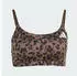 Adidas Optime Essentials 3-Streifen Leopard Sport-BH Leichter Halt (KZ2515) earth strata/braun/schwarz