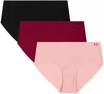 Under Armour Pure Stretch No-Show Hipster 3er Pack (1383895-603) mehrfarbig
