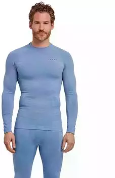 Falke Maximum Warm Round Neck Funktionsshirt Langarm (33523) blue steel