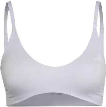 Adidas Optime Essentials Workout Light Support Adjustable Straps Sport-BH (KQ8375) helllila/wei&szlig;