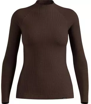 Odlo Women's BL TOP Facemask Long Sleeve Kinship PW 200 (112301) brown granite