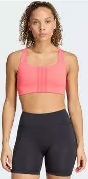 Adidas Optime Workout 3-Streifen Medium Support BH Pure Turbo / Core Pink (KV6991)