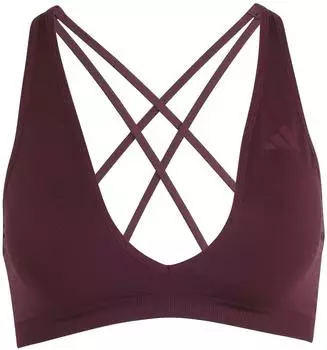 Adidas Workout Essentials Strick-BH leicht st&uuml;tzend (IA4397) maroon