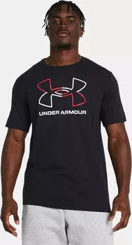 Under Armour Foundation Funktionsshirt kurzarm schwarz/rot/wei&szlig; (Herren) (1382915-001)