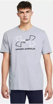 Under Armour Foundation Funktionsshirt kurzarm mod gray medium heather/white/black (Herren) (1382915-011)