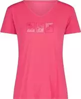 CMP 31T8466-B351-38, CMP Woman T-shirt pink fluo (B351) 38 Damen