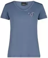 CMP 31T8466-L802-EU 46, CMP Print Damen T-Shirts blau Gr&ouml;&szlig;e XXL Trekking...