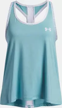 Under Armour Knockout Funktionsshirt &auml;rmellos blue haze/white (Junior) (1363374-425)