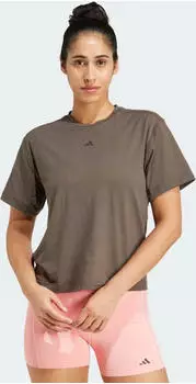 adidas Power Back-Cutout 3-Streifen Funktionsshirt kurzarm shadow olive (Damen) (IW3158)