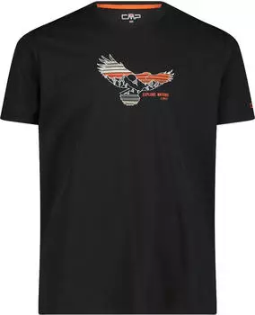 CMP Pique Adventure Print Funktionsshirt kurzarm antracite/orange (Herren) (30T5057-20UV)