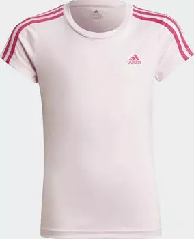 adidas Designed 2 Move 3-Streifen Funktionsshirt kurzarm clear pink/team real magenta (Junior) (HM4472)