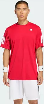 adidas Club Tennis Climacool 3-Streifen Funktionsshirt kurzarm pure ruby (Herren) (KB9727)