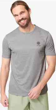 Olaian UV Funktionsshirt kurzarm print grau (Herren) (8798199)