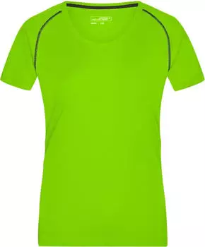 James & Nicholson Fitness Funktionsshirt kurzarm bright green/black (Damen) (JN495-101495)